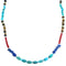 Authentic Sterling Silver Multicolor Bead Necklace SX114998